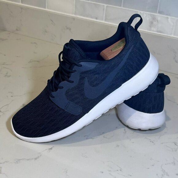NIKE - Roshe One Knit Jacquard Sneakers (Dark Obsidian / Navy) - Mens 10 - Picture 1 of 7